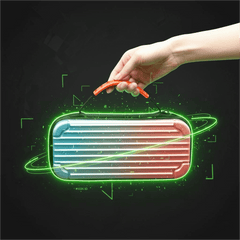 Blue Luggage-Grade Hard Shell Carrying Case for Nintendo Switch 2