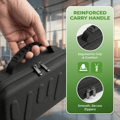 Black Armor Hard Shell Carrying Case for Nintendo Switch 2 - 24 Game Cartridge Slots