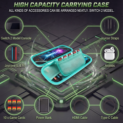 Cute Island Design Switch 2 Carrying Case – Hard Shell Travel Protector with