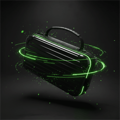 Black Luggage-Grade Hard Shell Carrying Case for Nintendo Switch 2