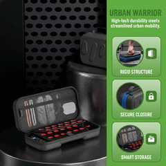 Blue Armor Hard Shell Carrying Case for Nintendo Switch 2 - 24 Game Cartridge Slots