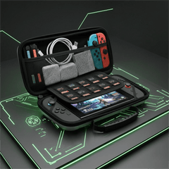 Silver Luggage-Grade Hard Shell Carrying Case for Nintendo Switch 2