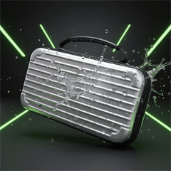 Silver Luggage-Grade Hard Shell Carrying Case for Nintendo Switch 2