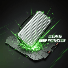 Silver Luggage-Grade Hard Shell Carrying Case for Nintendo Switch 2