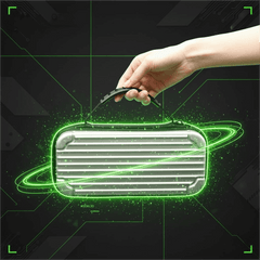 Silver Luggage-Grade Hard Shell Carrying Case for Nintendo Switch 2