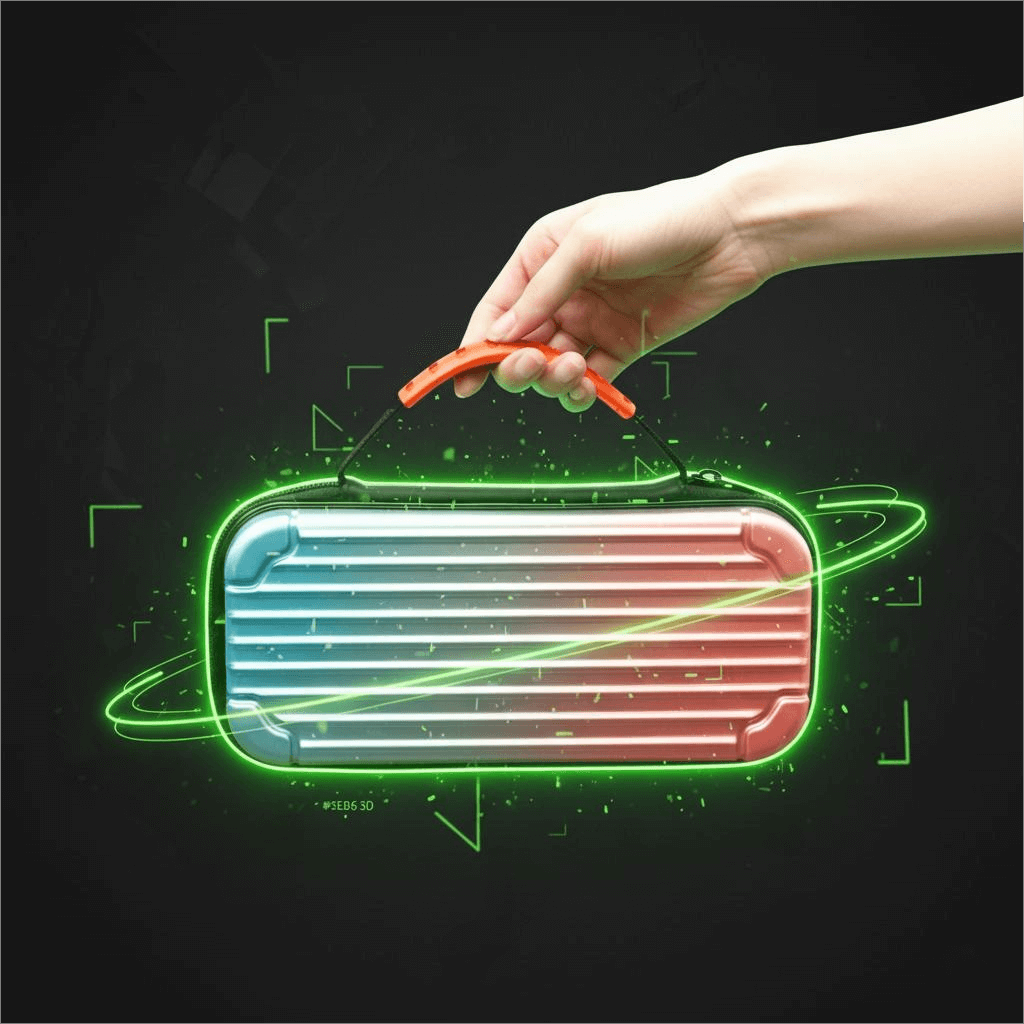 Blue Luggage-Grade Hard Shell Carrying Case for Nintendo Switch 2