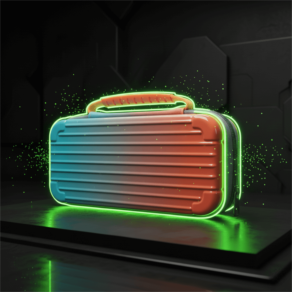 Blue Luggage-Grade Hard Shell Carrying Case for Nintendo Switch 2