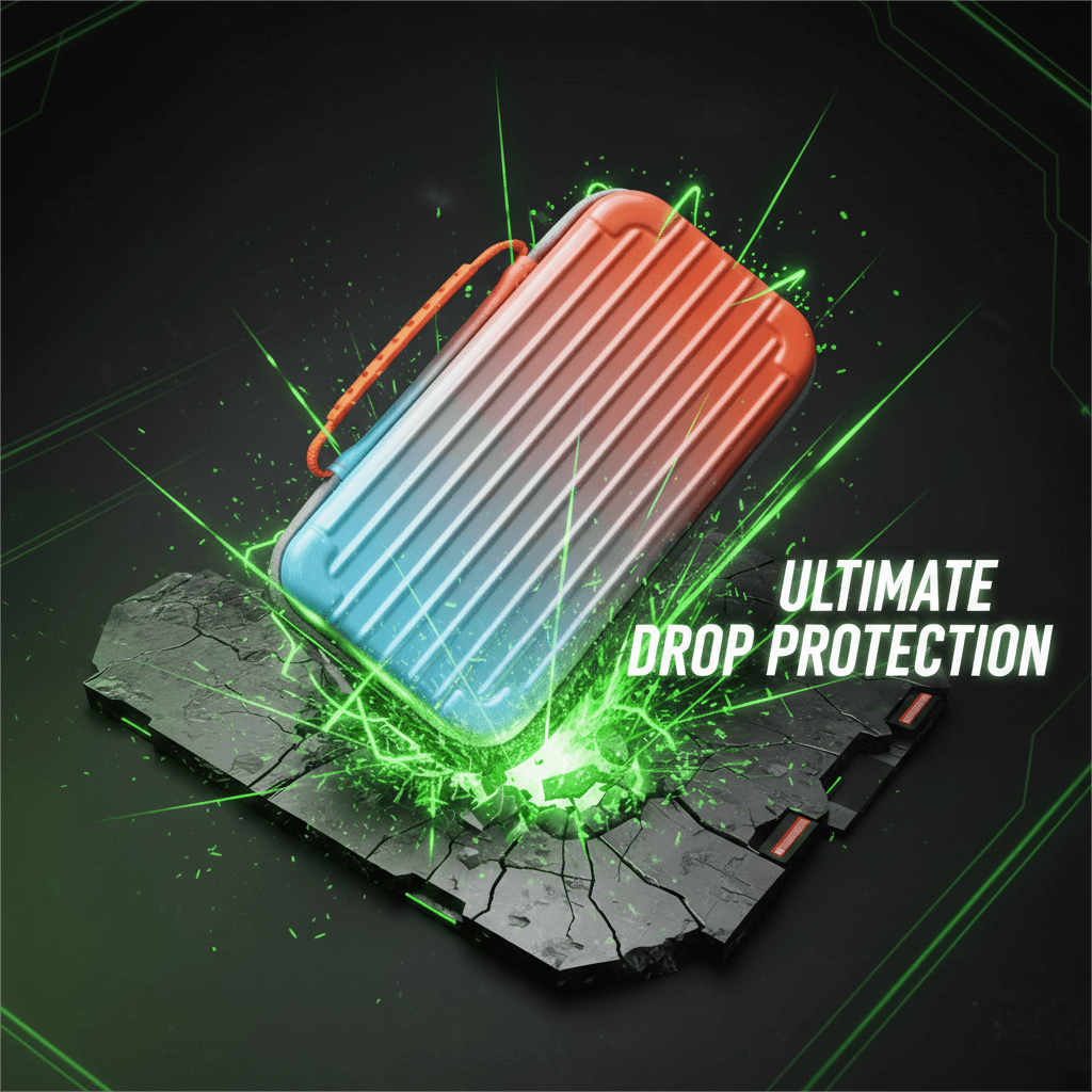 Blue Luggage-Grade Hard Shell Carrying Case for Nintendo Switch 2