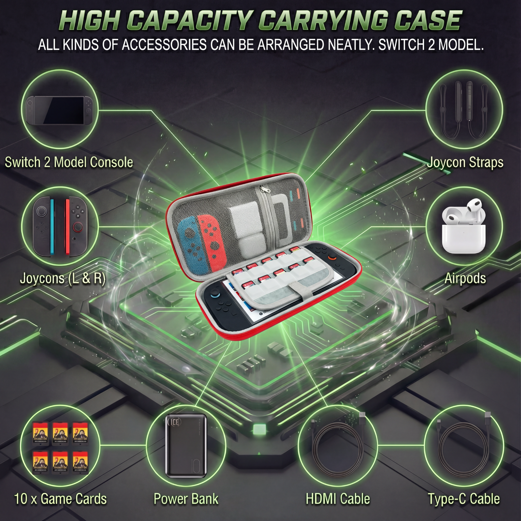 Red Mario Carrying Case Red Nintendo Switch Game Case