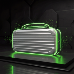 Silver Luggage-Grade Hard Shell Carrying Case for Nintendo Switch 2