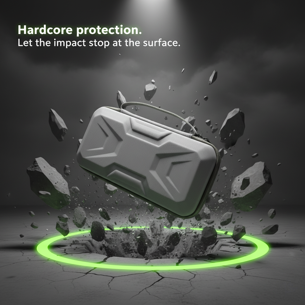 Gray Heavy-Duty EVA Hard Shell Carrying Case for Nintendo Switch 2