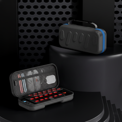 Blue Armor Hard Shell Carrying Case for Nintendo Switch 2 - 24 Game Cartridge Slots