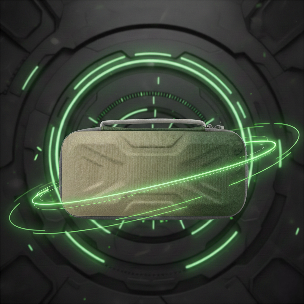 Green Heavy-Duty EVA Hard Shell Carrying Case for Nintendo Switch 2