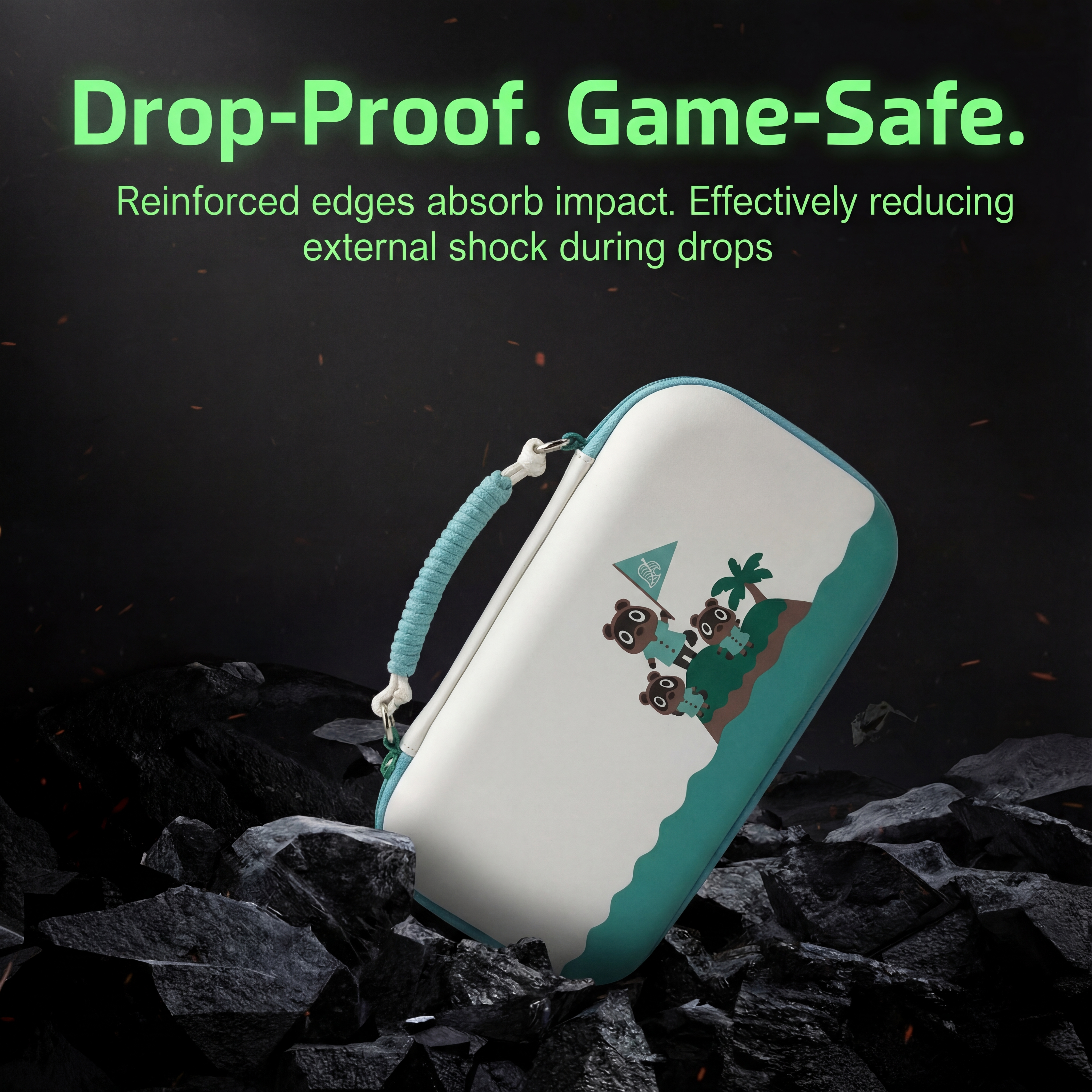 Cute Island Design Switch 2 Carrying Case – Hard Shell Travel Protector with