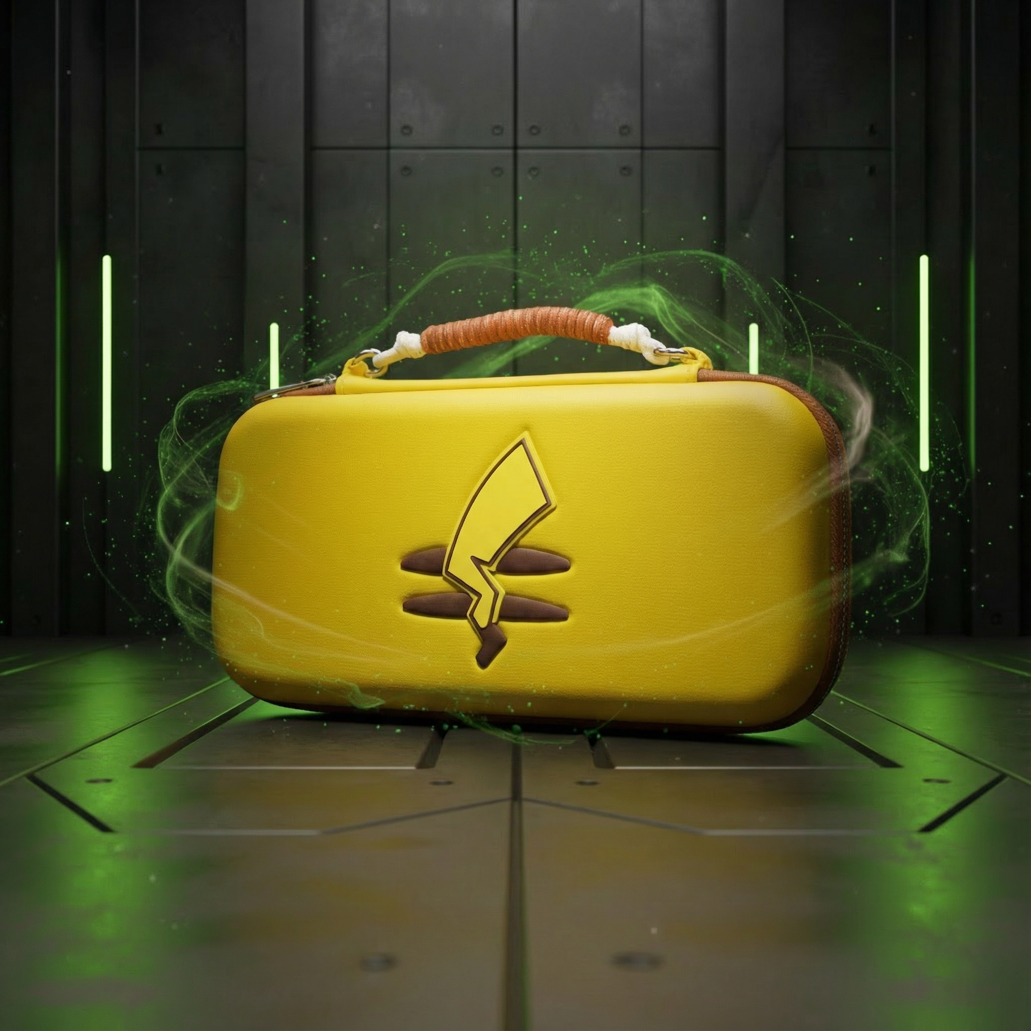 Switch 2 Travel Case - 3D Electric Tail Theme - Shockproof Hard Shell