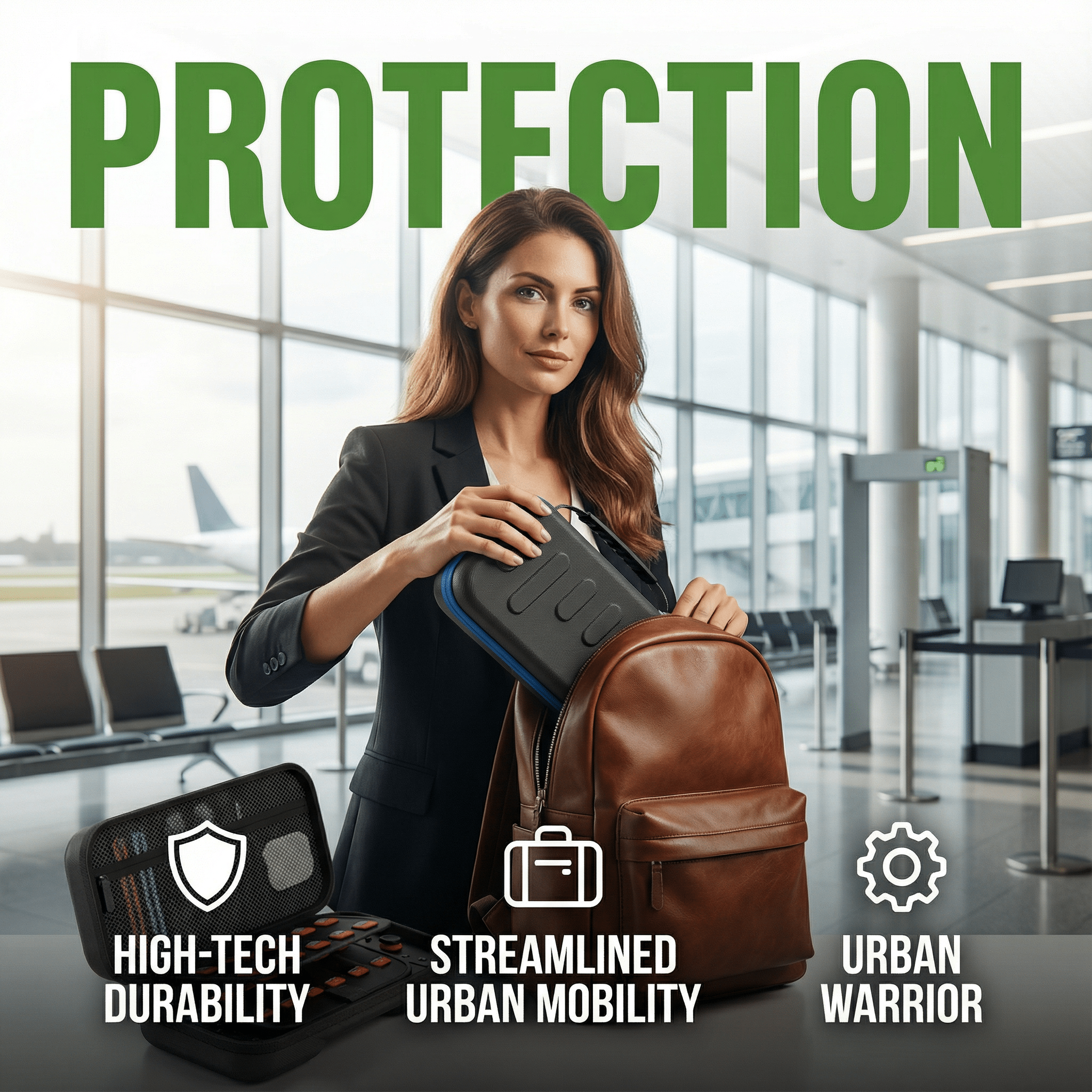 Blue Armor Hard Shell Carrying Case for Nintendo Switch 2 - 24 Game Cartridge Slots