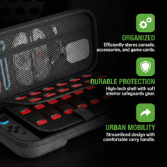 Blue Armor Hard Shell Carrying Case for Nintendo Switch 2 - 24 Game Cartridge Slots