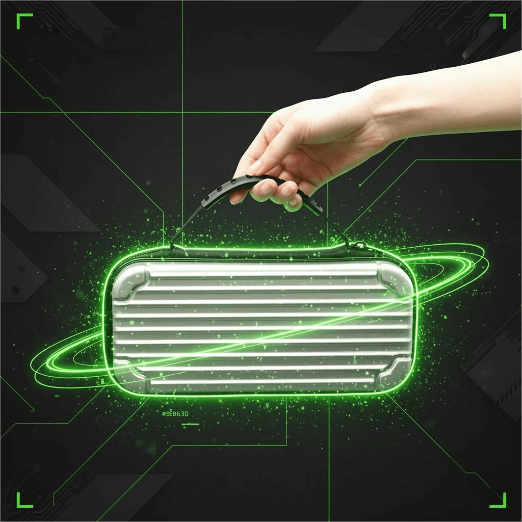 Silver Luggage-Grade Hard Shell Carrying Case for Nintendo Switch 2